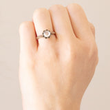 Solitario antico in oro 18K con diamante di taglio rosetta (0.50ct ca.), anni ‘20/‘30