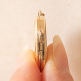 Herzförmiger Vintage-Fotoanhänger mit 9-karätiger Gelbgoldfolie auf Metall, 70er Jahre