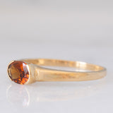 Solitario vintage in oro giallo 9K con granato (0.62ct ca.), anni ‘60/‘70