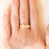 Vintage-Gürtelschnallenring aus 9-karätigem Gelbgold mit Diamant, 1993