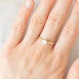 Solitario vintage in oro giallo 14K con diamante di taglio brillante (0.53ct ca.), anni ‘80/‘90