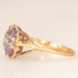 Anello da cocktail vintage in oro giallo 9K con ametista (2.10ct ca.), anno 1990