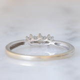 Trilogie vintage en or blanc 9 carats avec diamants (0.25 ct environ)