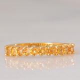 Veretta vintage in oro giallo 8K con topazi gialli (0.30ctw ca.)