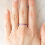 Eternity arcobaleno in oro bianco 18K con zaffiri (1.30ctw ca.)
