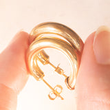 Vintage Creolen aus 8 Karat Gelbgold, 60er Jahre