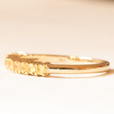 Vintage-Band aus 9-karätigem Gelbgold mit synthetischen gelben Saphiren (ca. 0.50 ctw), 60er/70er Jahre