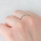 Bague vintage en or blanc 9 carats avec diamants taille brillant (environ 0.12 ct), années 90