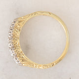 Antique 14K yellow gold ring with brilliant cut diamonds (0.54ctw approx.), 30s