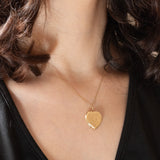 Винтажная фотоподвеска в форме сердца с фольгой из желтого золота 9 карат, 60-е годы.