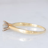 Solitario vintage in oro giallo 14K con diamante di taglio brillante (0.53ct ca.), anni ‘80/‘90