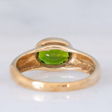 Solitario vintage in oro giallo 9K con cromodiopside (1ct ca.), anni ‘80