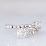 Contrarier vintage regolabile in platino con diamanti (0.50ctw), anni ‘90