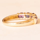Vintage-Ring aus 9-karätigem Gelbgold mit Amethysten, Turmalin und Iolithen, 2005