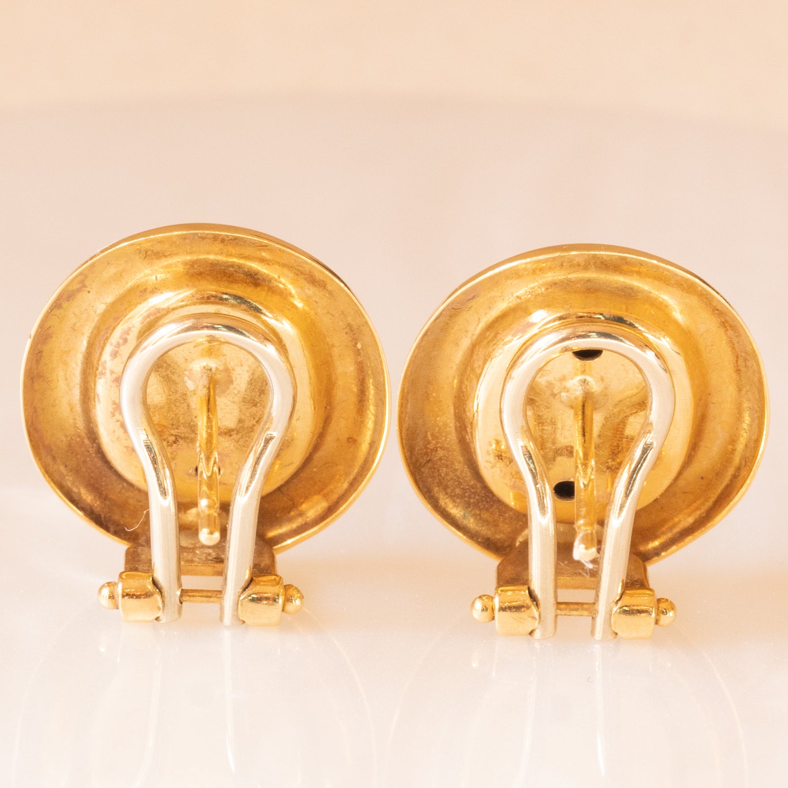 Avon 1995 Sparkle Heart Orecchini A Clip Con Perno Color Oro, Finta Marcasite, Bigiotteria, Gioielli Da Collezione Vintage, Gioielli Di Proprietà - Italia - Foto 7