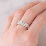 Anello a fascia vintage in platino con diamanti (1ctw), anni ‘80