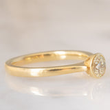 Solitaire vintage en or jaune 14 carats et diamants taillés en brillant (env. 0.45 ct), années 70