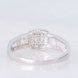 Anello a fascia vintage in platino con diamanti (0.50ctw), anni ‘80