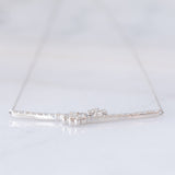 Collier vintage in platino con decorazione con quadrifogli con diamanti (0.43ctw)