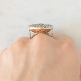 Antiker Patch-Ring aus 18 Karat Gelbgold und Silber mit Diamanten im Rosenschliff (ca. 1.40 ctw), Anfang des 900. Jahrhunderts