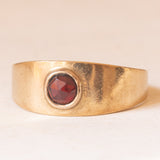 Vintage-Granat-Bandring aus 8 Karat Gelbgold, 80er Jahre