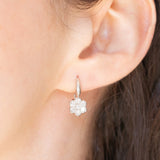 Orecchini vintage in platino con diamanti di taglio brillante (0.60ctw), anni ‘80/‘90