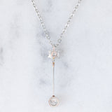 Collana con pendente vintage in platino con diamanti di taglio brillante (0.60ctw), anni ‘90