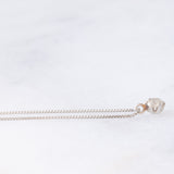 Collana punto luce vintage in platino con diamante di 0.15ct, anni ‘90/anni ‘2000