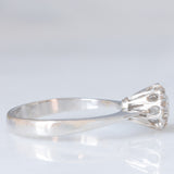 Solitario vintage in oro bianco 18K con diamante di taglio brillante (0.42ct ca.), anni ‘60