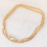 Catenina vintage con maglia “curb” in oro giallo 14K