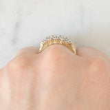Antique 14K yellow gold ring with brilliant cut diamonds (0.54ctw approx.), 30s