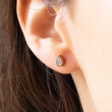 Vintage-Tropfenohrringe aus 9-karätigem Gelbgold mit Opalen (ca. 0.15 Karat), 60er/70er Jahre