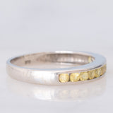 Riviera vintage in oro bianco 9K con zaffiri gialli sintetici (0.54ctw)