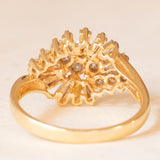 Vintage-Ballerina-Ring aus 18-karätigem Gelbgold mit Diamanten im Brillant- und Spitzschliff (ca. 0.70 ctw), 80er Jahre