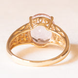 Vintage-Cocktailring aus 14-karätigem Gelb- und Weißgold mit Amethyst (ca. 4.20 ct) und Diamanten (ca. 0.22 ctw), 80er Jahre