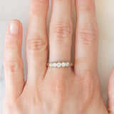Veretta antica in oro giallo e bianco 14K con diamanti di taglio brillante (0.50ctw ca.), anni ‘30