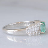 Anello vintage in platino con tormalina paraiba (0.76ct) e diamanti (0.71ctw), anni ‘90/anni ‘2000