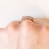 Vintage-Ring aus 9-karätigem Gelbgold mit Tansaniten (ca. 0.40 ctw) und Diamanten (ca. 0.16 ctw), Jahr 2006