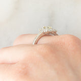 Anello vintage in platino con diamanti (1.07ctw), anni ‘90