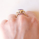 Vintage-Cocktailring aus 14 Karat Gelbgold mit Amethyst (ca. 13 Karat), 70er Jahre