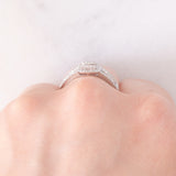 Anello a fascia vintage in platino con diamanti (0.50ctw), anni ‘80