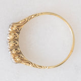 Veretta antica in oro giallo e bianco 14K con diamanti di taglio brillante (0.50ctw ca.), anni ‘30