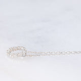 Collana vintage in platino con diamanti (0.15ctw), anni ‘90/anni ‘2000