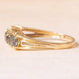 Vintage-Ring aus 9-karätigem Gelbgold mit synthetischen Alexandriten, Jahr 2007