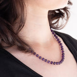 Collana vintage con ametiste e in oro giallo 18K, anni ‘70