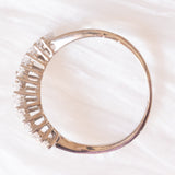 Vintage 14K white gold ring with baguette cut diamonds (0.75ctw approx.), 80s/90s