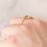 Solitario in oro giallo 9K con tormalina azzurra (0.34ct ca.)