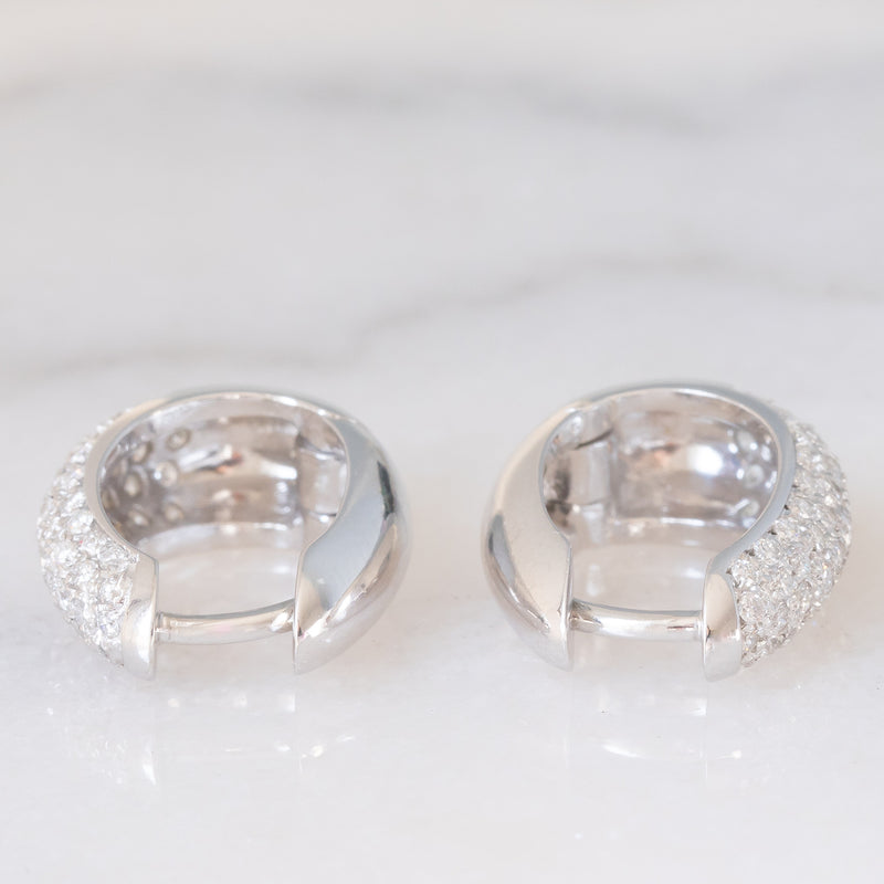 Grandi Orecchini A Cerchio Argento Con Zirconia | Diametro 70 Mm - Glamour E Luccicanti Per Festa E Discoteca, Clip Comoda