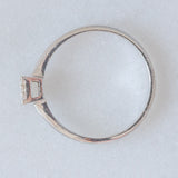 Anello vintage in oro bianco 9K con diamanti (0.15ctw ca.), anni ‘80/‘90