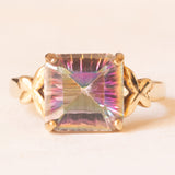Vintage-Ring aus 9-karätigem Gelbgold mit mystischem Quarz (ca. 3.50 ct), Jahr 2006
